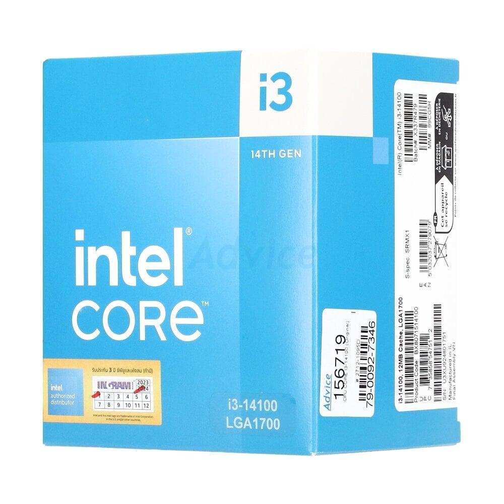 Intel Core i3-14100 14th Gen Desktop Processor | 4 Cores 8 Threads | Up to 4.70 GHz | 12MB Smart Cache | Intel UHD Graphics 730 | LGA1700 | Boxed