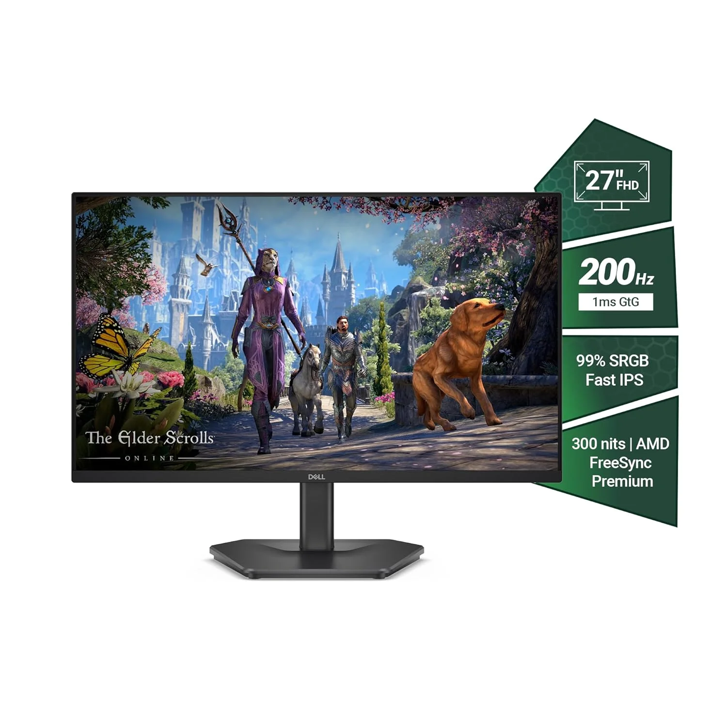 Dell SE2725HG 27-inch FHD Fast IPS Gaming Monitor | 200Hz | 1ms GTG | AMD FreeSync Premium | HDR | 99% sRGB | HDMI + DisplayPort