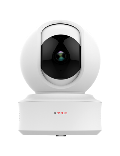 Security Camera CP Plus EzyKam CP-E21Q | 2MP Wi-Fi PT Camera, IR Distance of 15 Mtr, 4mm Lens, Sound Detection, Works With Google Home, Two-Way Talk, Built-in Mic, Support Micro SD Card Upto 256GB, White
