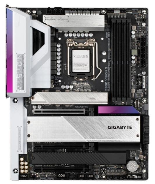 Gigabyte Z590 VISION G Intel Z590 ATX Motherboard | LGA1200 | PCIe 4.0 | DDR4 128GB | 4x M.2 | Intel 2.5GbE LAN | USB 3.2 Gen2x2 Type-C