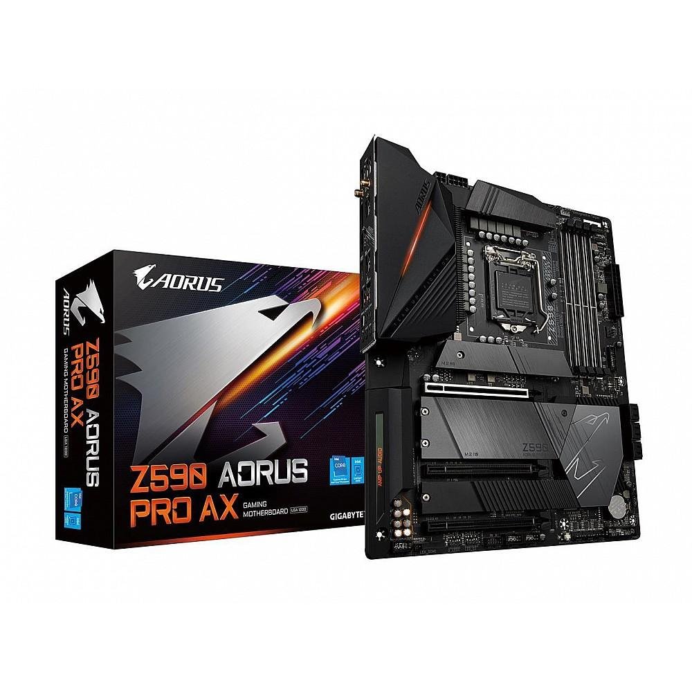 Gigabyte Z590 AORUS Pro AX Intel Z590 ATX Gaming Motherboard | LGA1200 | PCIe 4.0 | Wi-Fi 6 | 2.5GbE LAN | DDR4 | Triple M.2