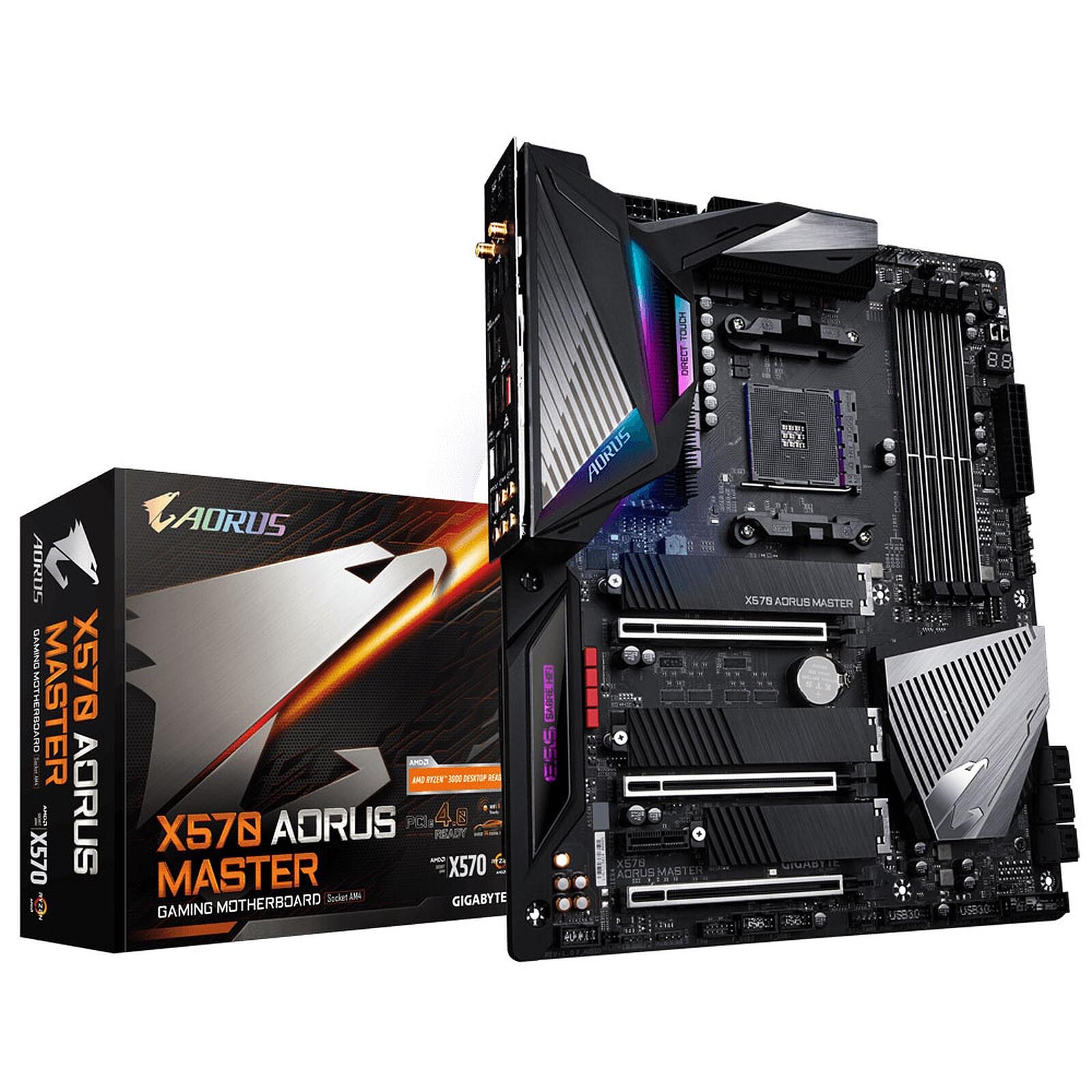 Gigabyte X570 AORUS Master AMD X570 ATX Motherboard | AM4 Socket | PCIe 4.0 | Triple M.2 | Wi-Fi 6 | Dual LAN | DDR4 128GB