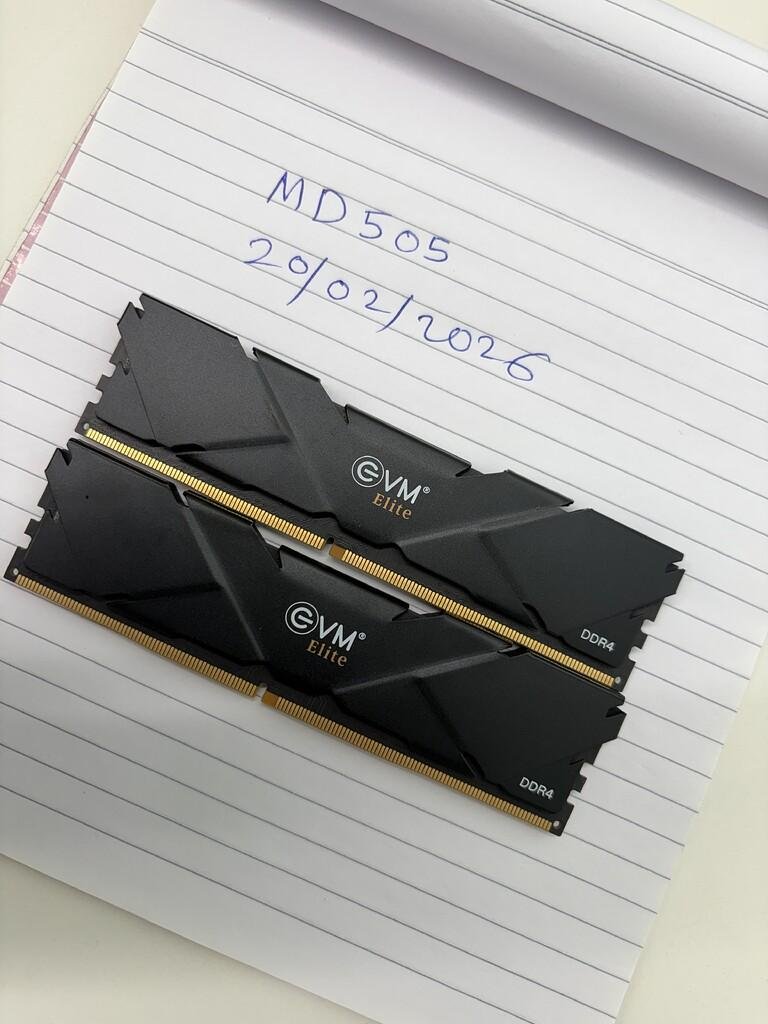 EVM ELITE Gaming 8GB DDR4 3200MHz Desktop RAM | UDIMM | 288-Pin | CL18 | 1.35V | Intel XMP & AMD Compatible | 10-Year Warranty | EEAC8G32DT