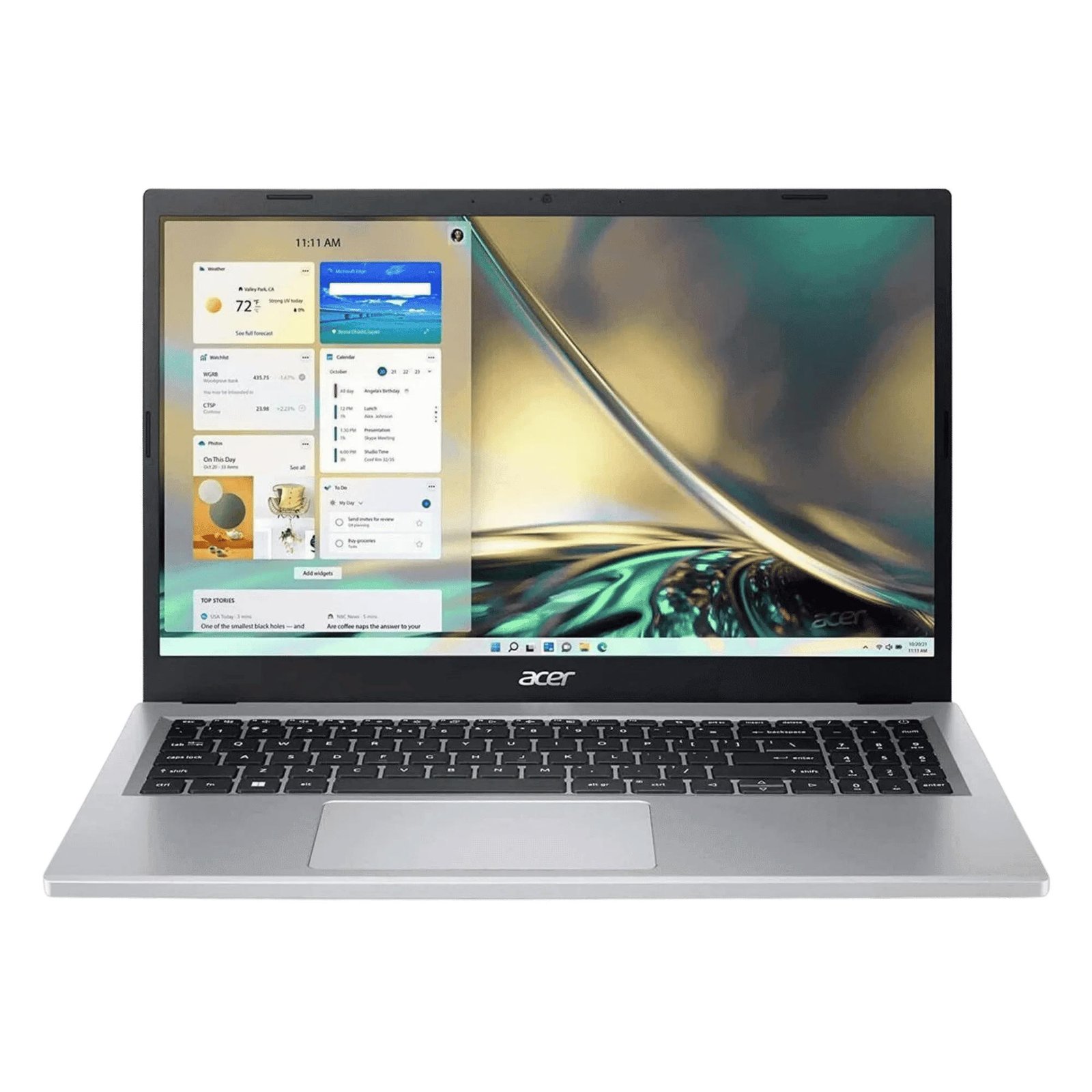 Acer Aspire 3 A325-53 (UN.34YSI.01W) Laptop | Intel Core i5-1334U, 8GB DDR4 RAM, 500GB NVMe SSD, Windows 11 + MS Office, 15.6" FHD IPS Display, Intel UHD Graphics, Wi-Fi 6, Copilot Key, With Bag, Silver