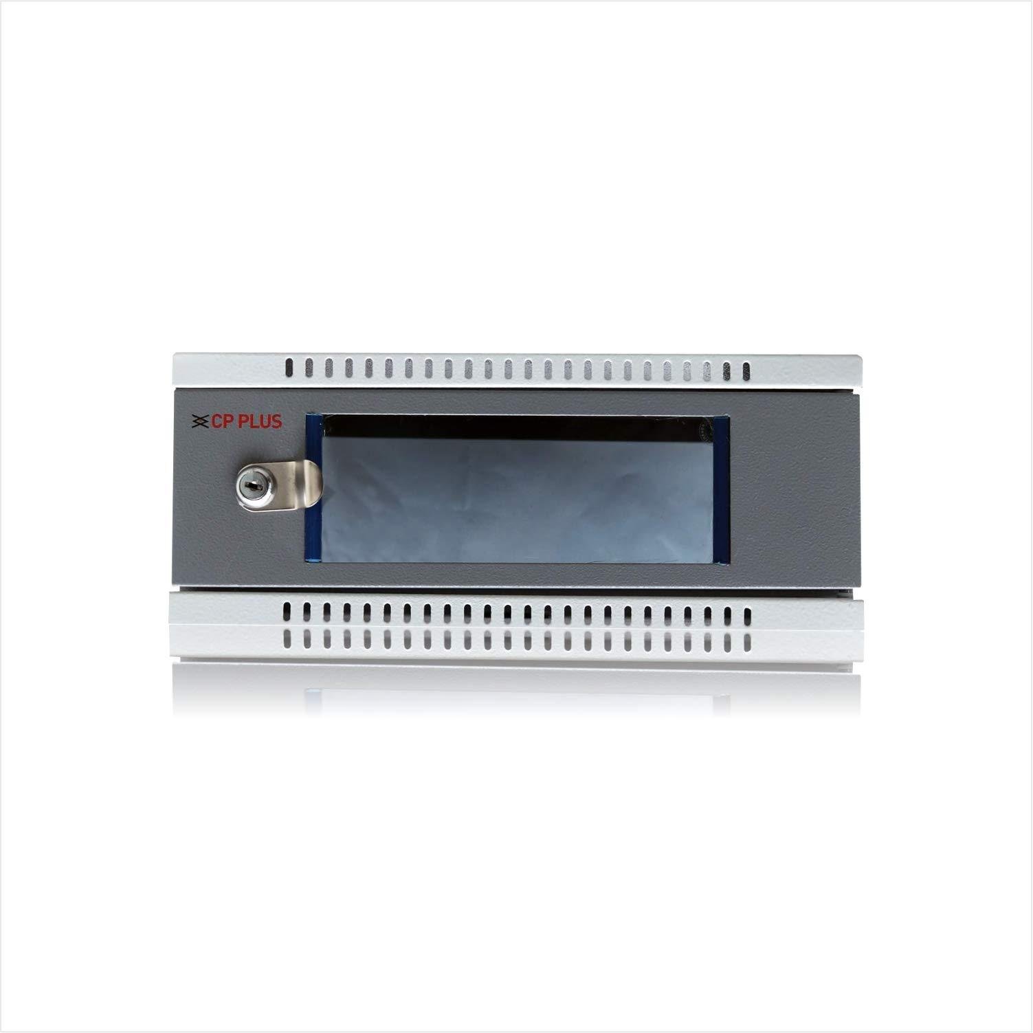 Rack CP Plus CP-HA-RK3535VM-2U-T | 2U DVR Rack/ CCTV Rack/ NVR Rack/ Server Rack, Lockable Toughened Front Door, Wall Mount, Metal Box, Modular, Foldable, You Need to Assemble it, Grey