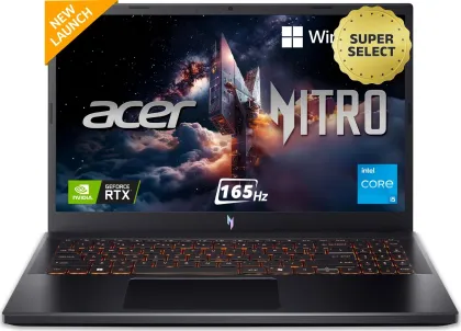 Acer NITRO V15 ANV15-52 (NH.QZ9SI.002) Gaming Laptop | 13th Gen Intel Core i5- 13420H Processor, 16GB DDR4 RAM, 512GB PCIe NVMe SSD, Windows 11 Home, 15.6" NVIDIA GeForce RTX 5050 8GB GDDR7, No Bag, Obsidian Black, 2.11 Kg