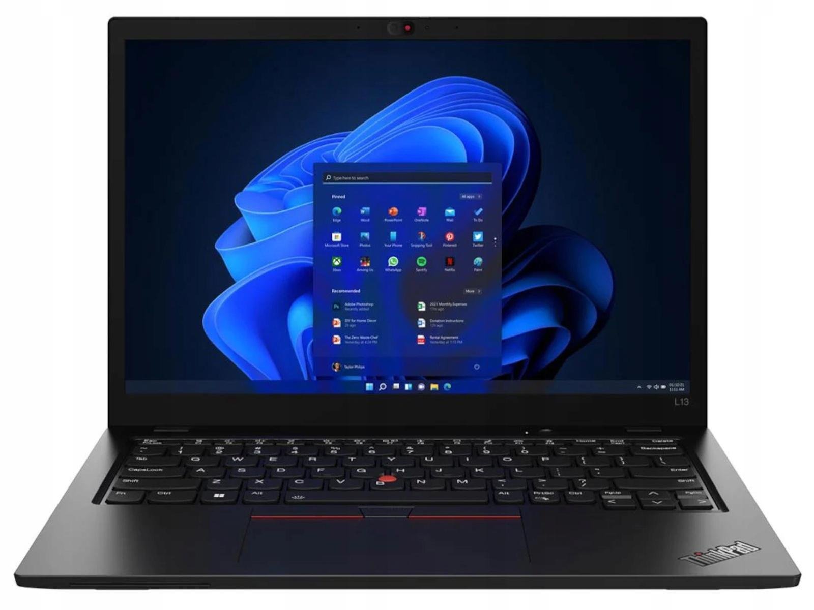 Lenovo ThinkPad L13 Renewed As New Laptop -- Intel Core i5 11th Gen, 16GB RAM, 256GB SSD, 13.3 Inch Non-Touch, Windows 11, with Adapter