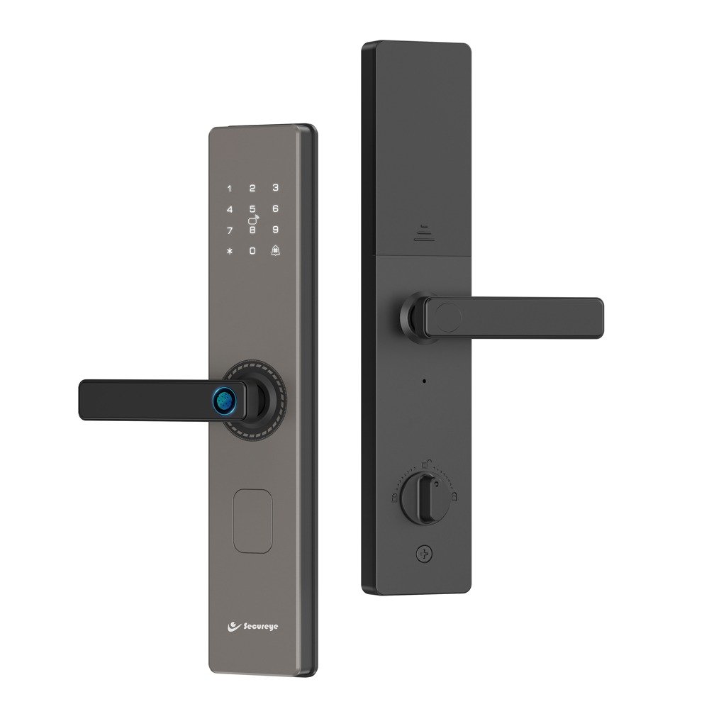 Secureye S-FDL600-W Intelligent Fingerprint Smart Door Lock with Capacitive Sensor, Wi-Fi, Password, MF Card & Mechanical Key