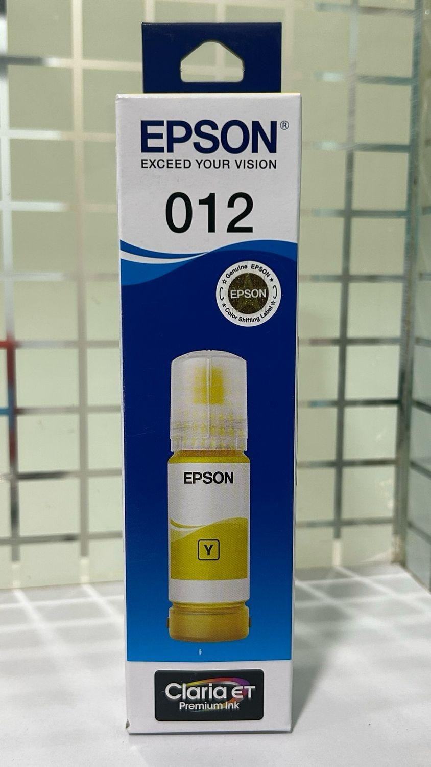 Epson 012 Yellow Ink Bottle 70ml (C13T07K498) – Original Epson EcoTank Ink for L8160 & L8180 Printers