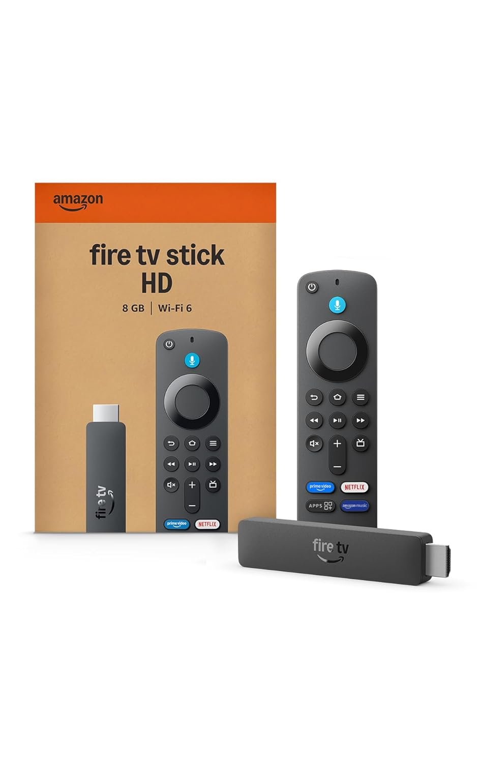 Amazon Fire TV Stick HD 8GB Streaming Media Player with Wi-Fi 6, Full HD 1080p, HDR10+, Alexa Voice Remote – Model C79G24