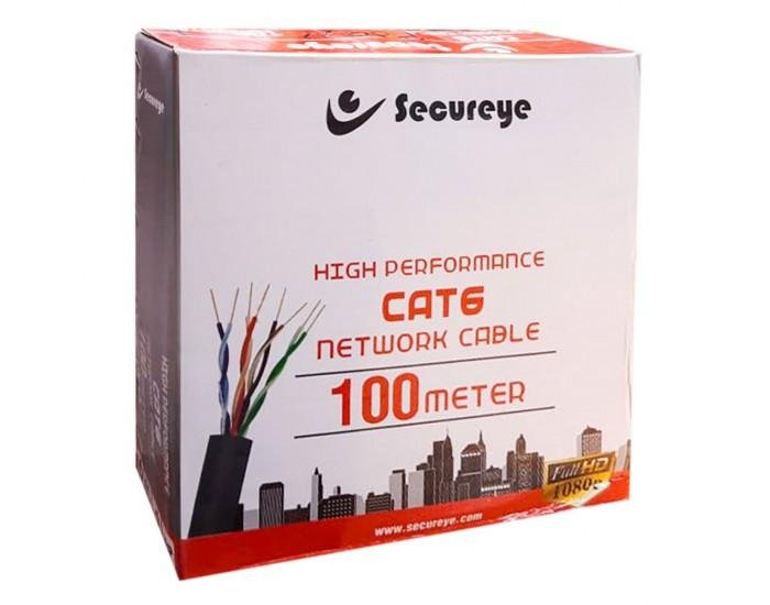 Secureye SC-S-C6-100M-E CAT6 Indoor Copper LAN Cable – 100 Metre Roll