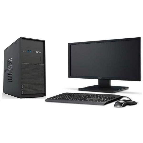 Acer Veriton M200-P500 Commercial 16L Tower Desktop PC (UD.305SI.0H0) | AMD Ryzen 3 5300G, 8GB DDR4 RAM, 512GB SSD, EK220QEA3ABI 21.5-Inch Monitor, USB Keyboard & Mouse, DOS, 3-Year Onsite Warranty, Black