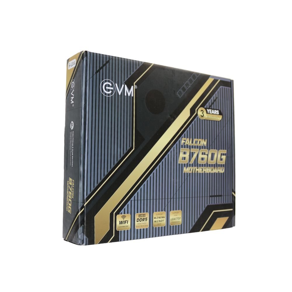 EVM Falcon B760GN Motherboard for Intel 12th, 13th & 14th Gen Processors | DDR5 Memory | LGA 1700 Socket | M.2 NVMe SSD Support