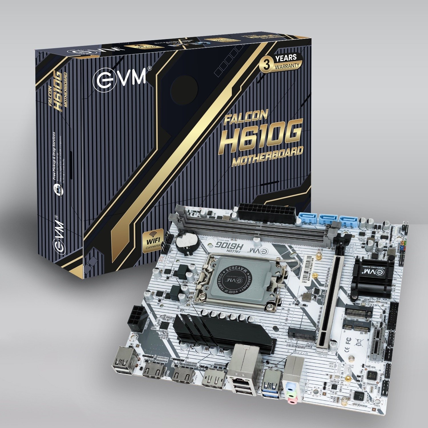 EVM Falcon H610GN DDR4 Motherboard with NVMe SSD Support | For Intel 12th, 13th & 14th Gen Processors, Intel® H610 Chipset, LGA1700 Socket